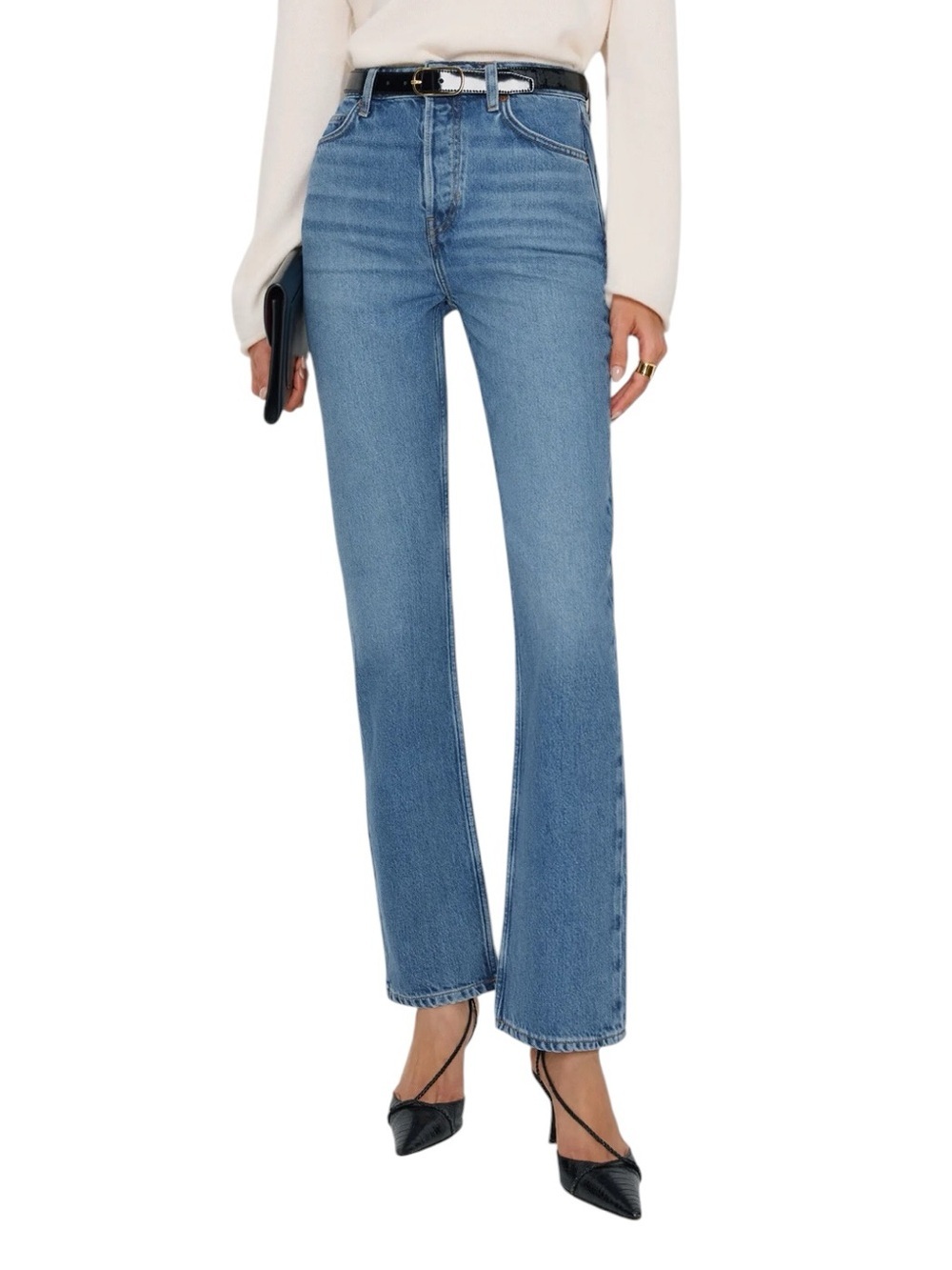 Reformation - High Rise Straight Leg Jeans Merida Wash Size 27
